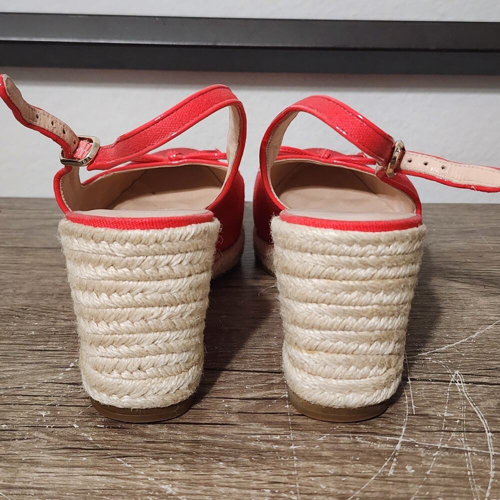 Kate Spade New York Panama Nights Women's Wedge Espadrilles Shoes Size 8.5 Red - Picture 4 of 9